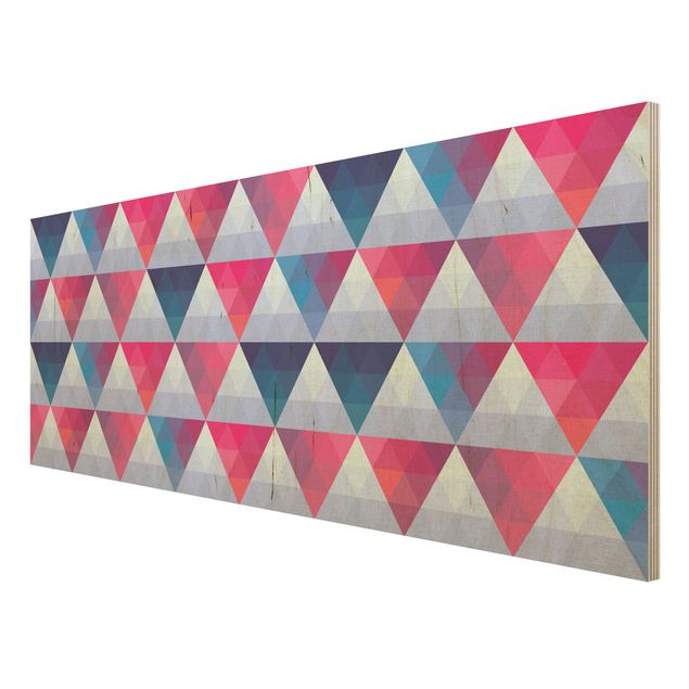 Wood print - Triangle Pattern Design