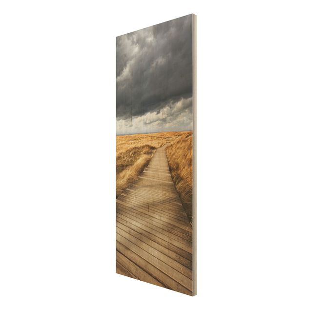 Wood print - Path Between Dunes