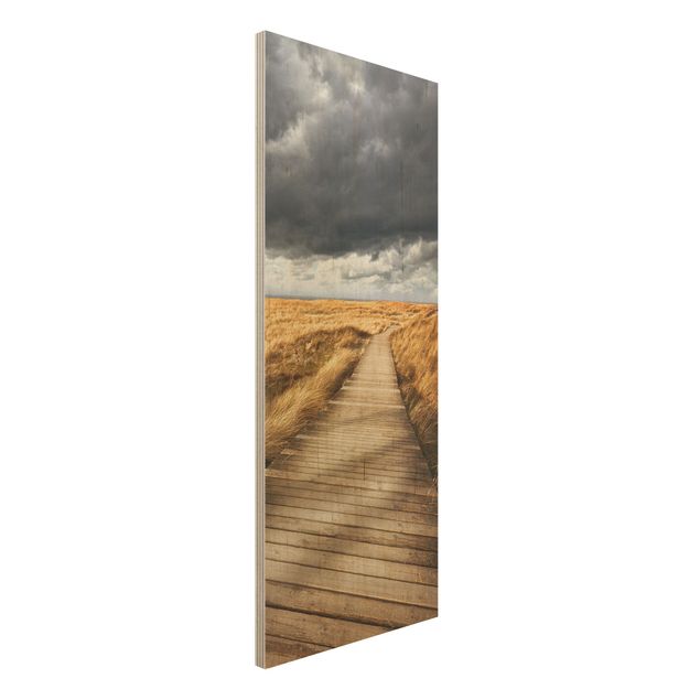 Wood print - Path Between Dunes
