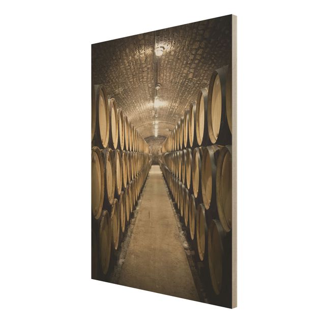 Wood print - Wine cellar