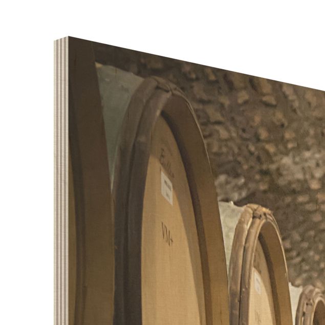 Wood print - Wine cellar