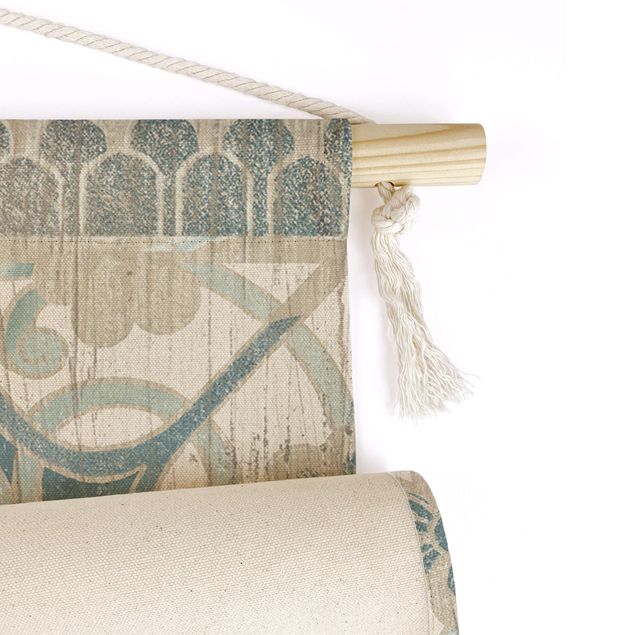 oriental tapestry Wood Panels Persian Vintage I
