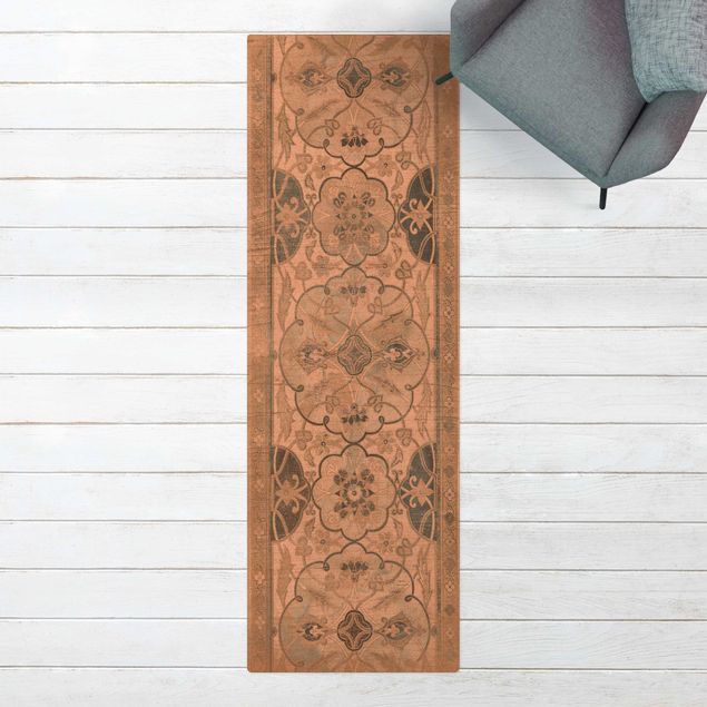 persian look rug Wood Panels Persian Vintage II