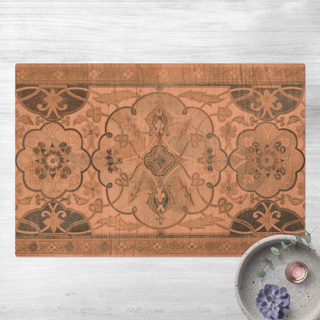 persian look rug Wood Panels Persian Vintage II