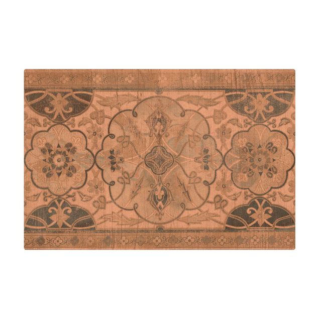 large floor mat Wood Panels Persian Vintage II
