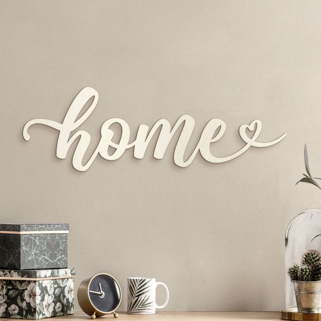 Wooden wall decoration home Handlettering