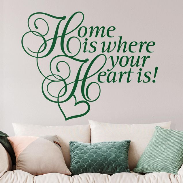 Wall art stickers Home is where the Heart is with heart