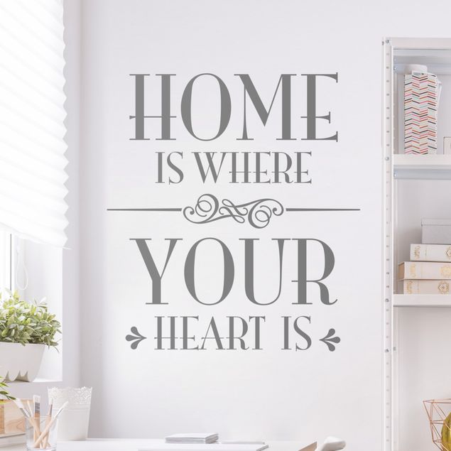 Wall stickers quotes Home is where your heart is
