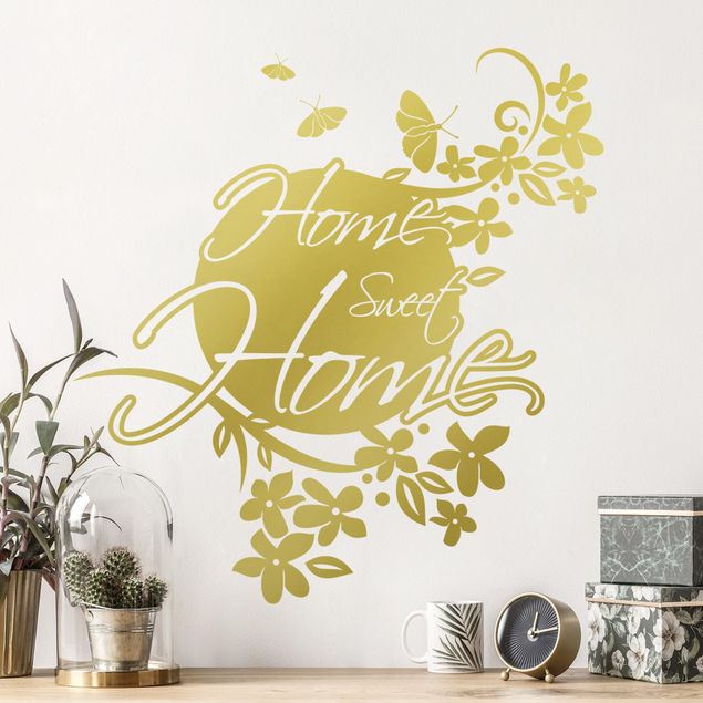 Wall stickers quotes Home Sweet Home Floral