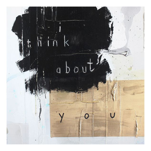Glass print - I think about you