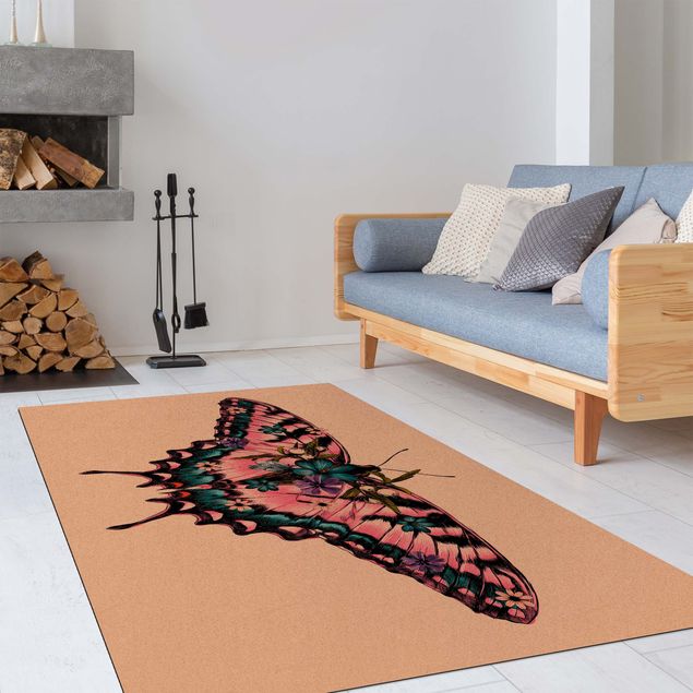 Rose rugs Illustration Floral Tiger Swallowtail