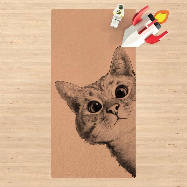 Runner rugs Illustration Cat Drawing Black And White