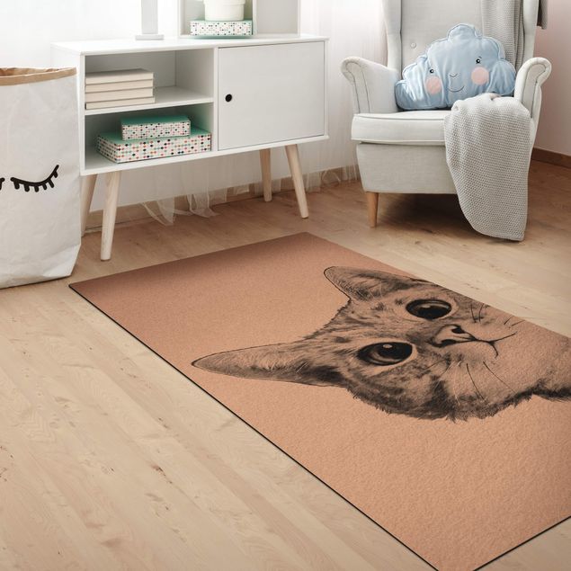 Black and white rugs Illustration Cat Drawing Black And White