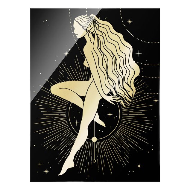 Glass print - Illustration Star Dancer In The Night - Portrait format