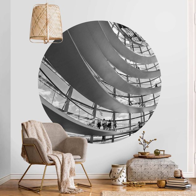 Self-adhesive round wallpaper - In The Berlin Reichstag II