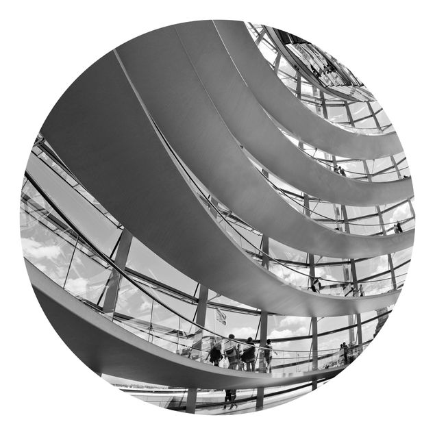 Self-adhesive round wallpaper - In The Berlin Reichstag II