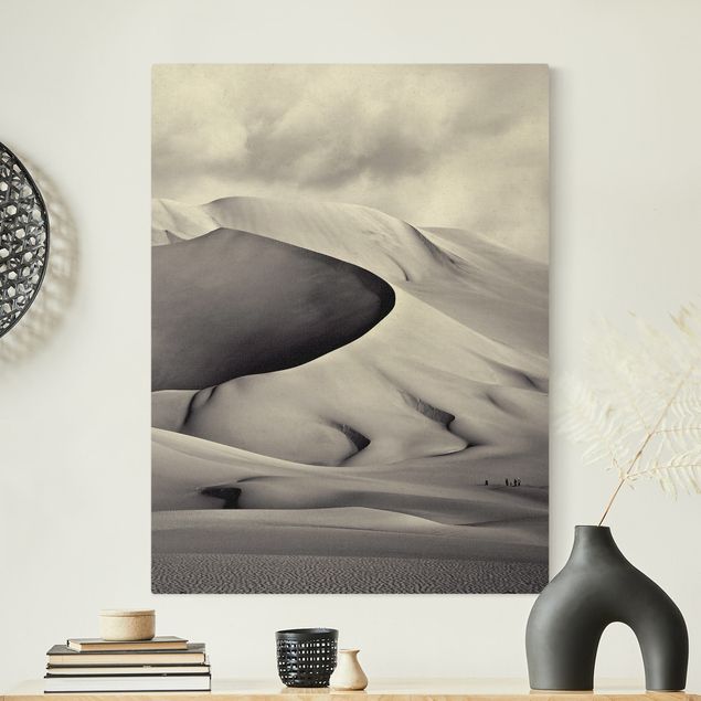Natural canvas print - In The South Of The Sahara - Portrait format 3:4