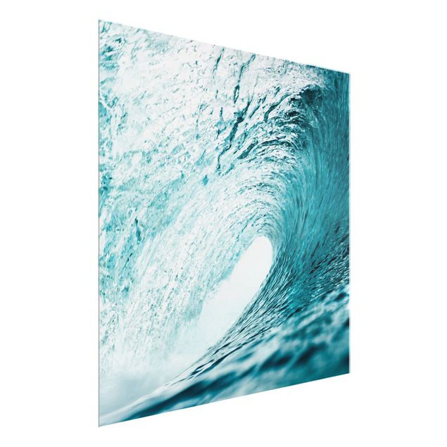 Glass print - In The Wave Tunnel