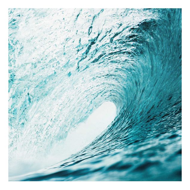 Glass print - In The Wave Tunnel