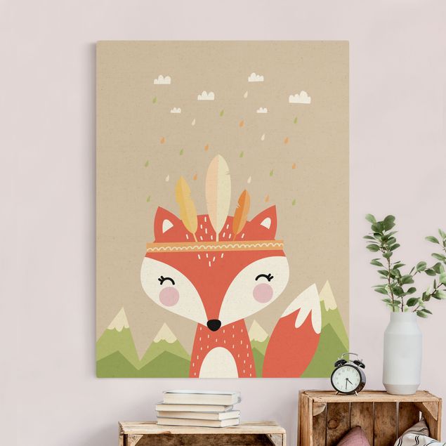 Natural canvas print - Forest Fox - Portrait format 3:4