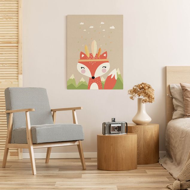 Natural canvas print - Forest Fox - Portrait format 3:4