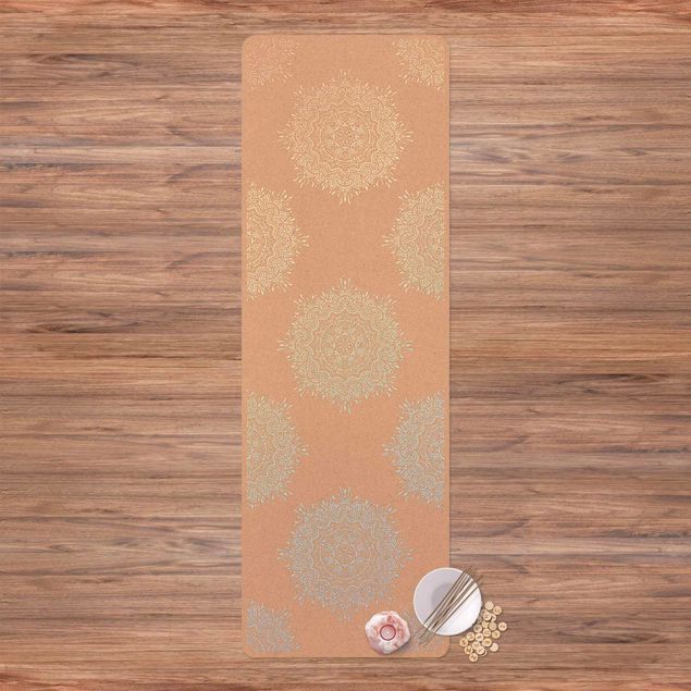 Yoga mat - Indian Mandala Pastel