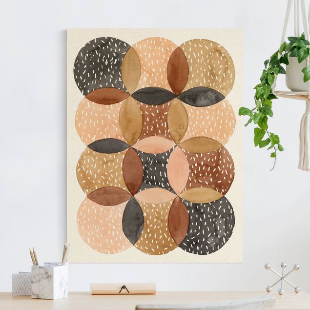Canvas print gold - Overlapping Circles