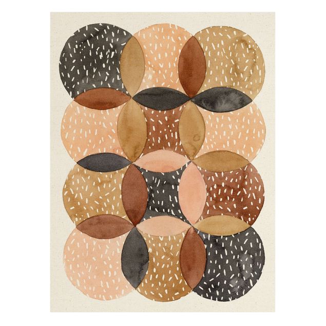 Canvas print gold - Overlapping Circles