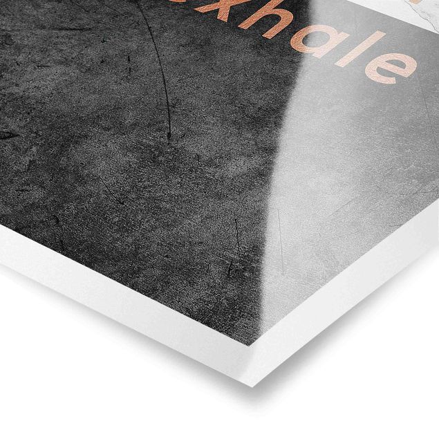 Poster - Inhale Exhale Copper And Marble