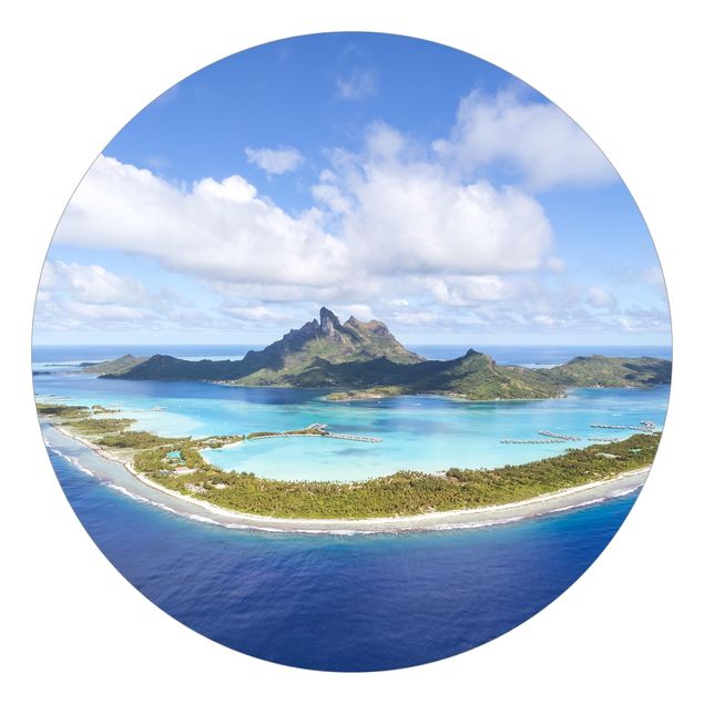 Self-adhesive round wallpaper - Island Paradise