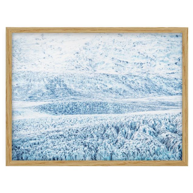 Framed poster - Icelandic Glacier Pattern