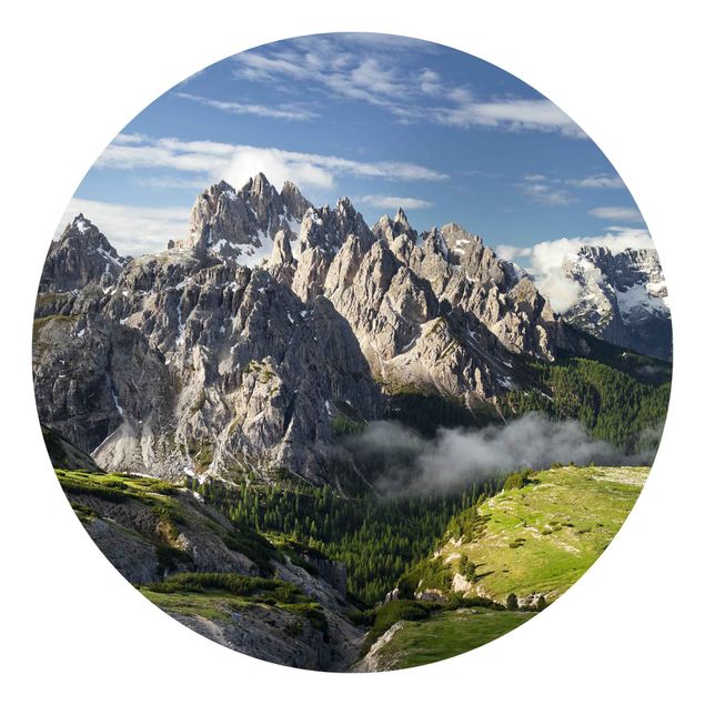 Self-adhesive round wallpaper - Italian Alps