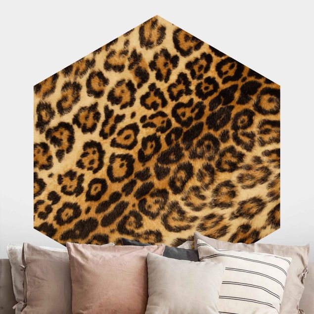 Hexagonal wallpapers Jaguar Skin