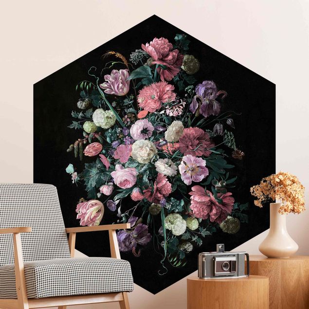 Wallpapers Jan Davidsz De Heem - Dark Flower Bouquet