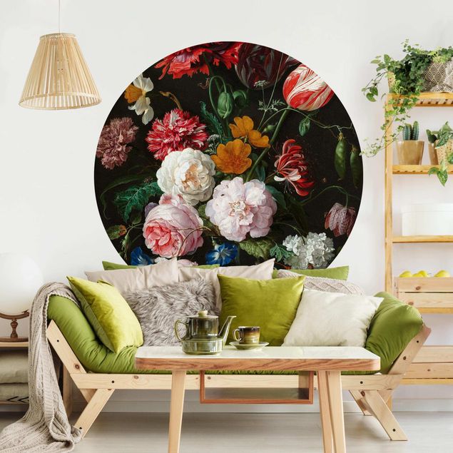Wallpapers Jan Davidsz De Heem - Still Life With Flowers In A Glass Vase