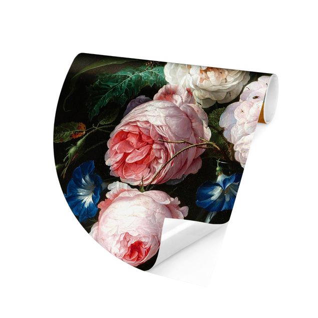 Self-adhesive round wallpaper - Jan Davidsz De Heem - Still Life With Flowers In A Glass Vase