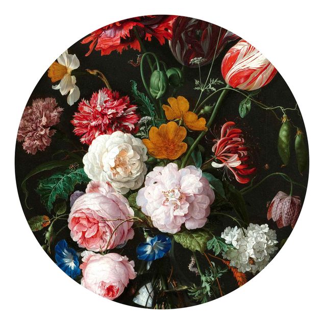 Self-adhesive round wallpaper - Jan Davidsz De Heem - Still Life With Flowers In A Glass Vase