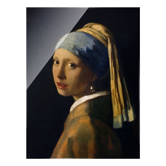 Glass print - Jan Vermeer Van Delft - Girl With A Pearl Earring