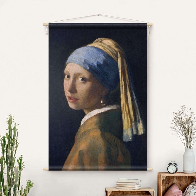 modern wall tapestry Jan Vermeer Van Delft - Girl With A Pearl Earring