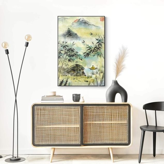 Interchangeable print - Japanese Watercolour Drawing Bamboo Forest