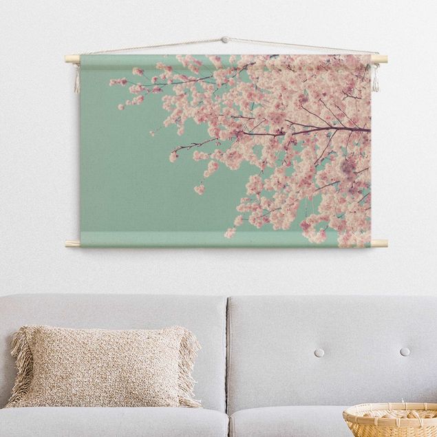 wall tapestry art Japanese Cherry Blossoms