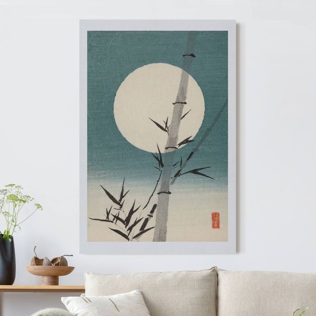 Acoustic art panels Japanese Drawing Bamboo And Moon