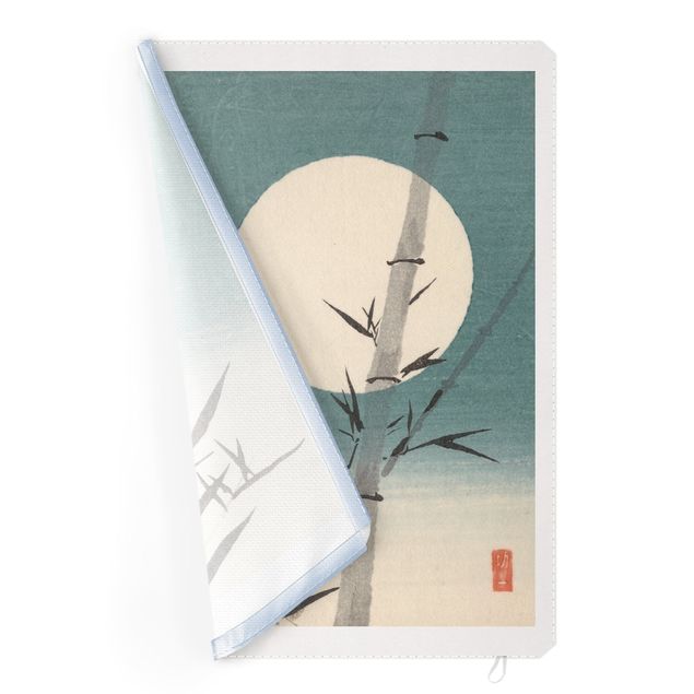 Print with acoustic tension frame system - Japanese Drawing Bamboo And Moon