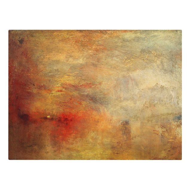 Natural canvas print - Joseph Mallord William Turner - Sunset At The Lake  - Museum Edition - Landscape format 4:3