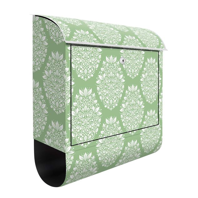 Letterbox - Art Nouveau Pattern On Green
