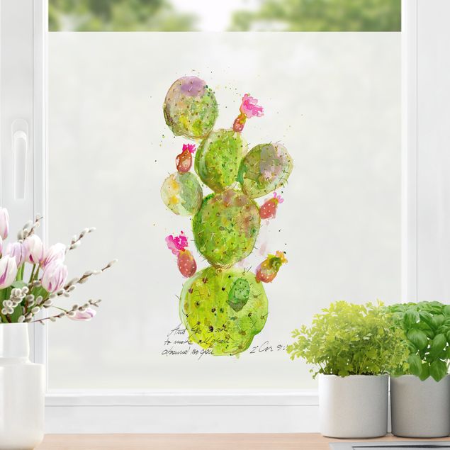 Window decoration - Cactus With Bible Verse III