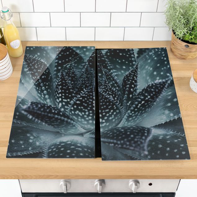 Stove top covers - Cactus Drizzled With Starlight At Night