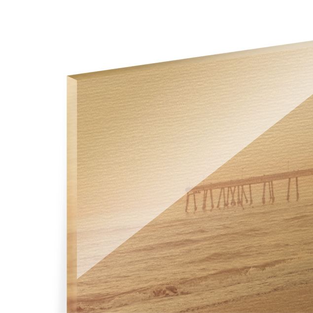 Glass print - California Crescent Shaped Shore  - Landscape format