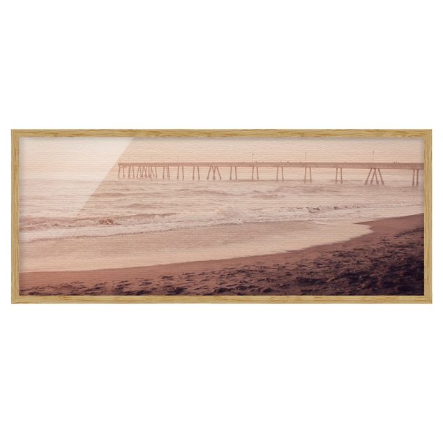 Framed poster - California Crescent Shaped Shore