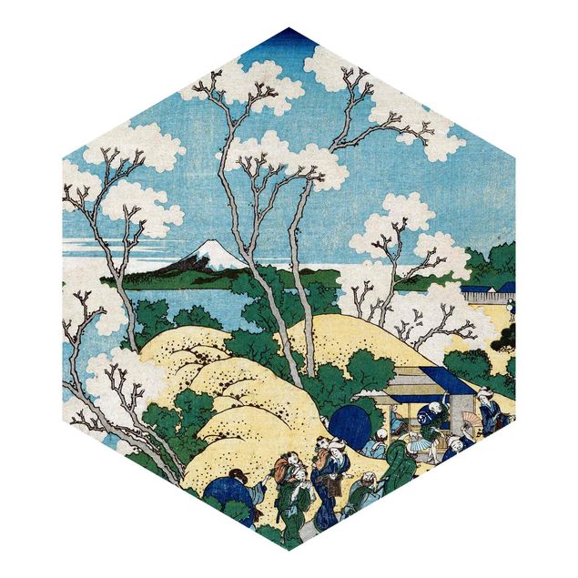 Self-adhesive hexagonal pattern wallpaper - Katsushika Hokusai - The Fuji Of Gotenyama